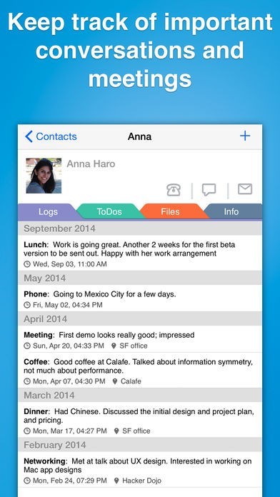 3. Contacts Journal CRM