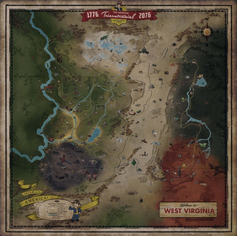 Fallout 76 Virginia Haritası