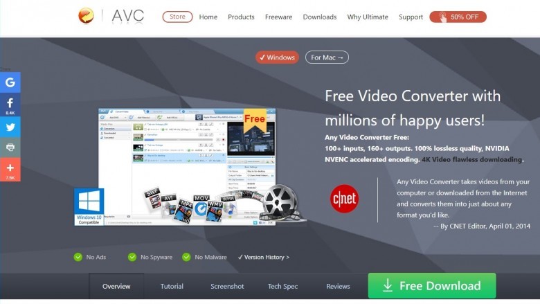 1. Any Video Converter Free'yi alın