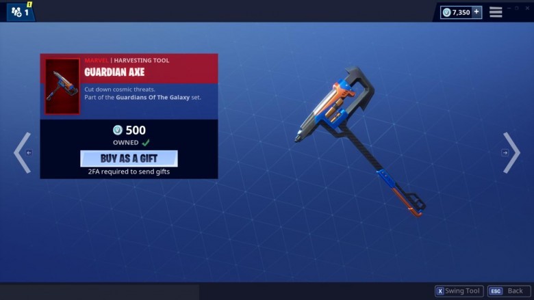 Fortnite Star-Lord Guardian Axe