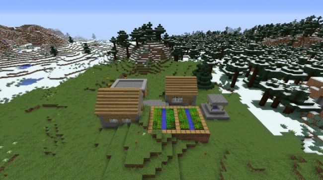 20. Village Surrounded by Snow