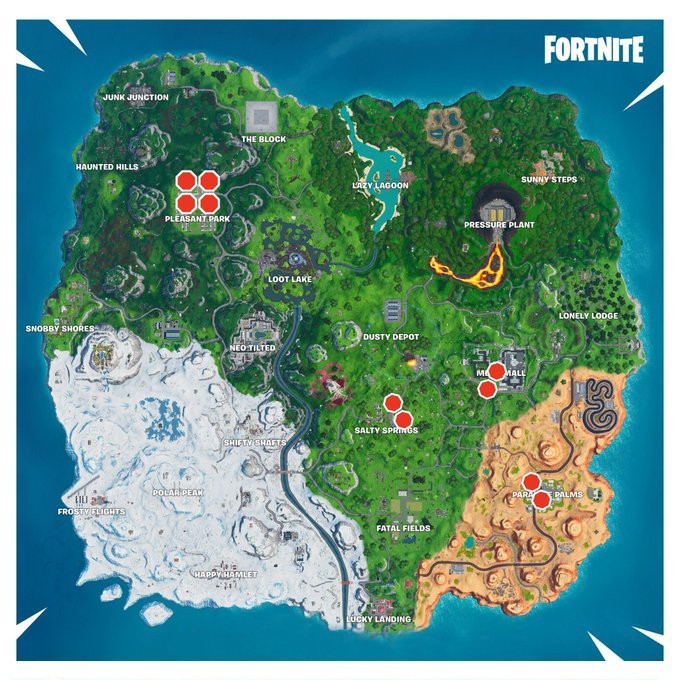 Fortnite Dur İşaretleri Harita