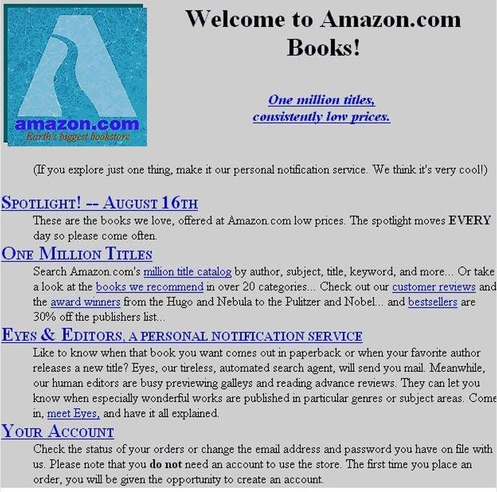 2 . AMAZON - Online kitap mağazası (1994)
