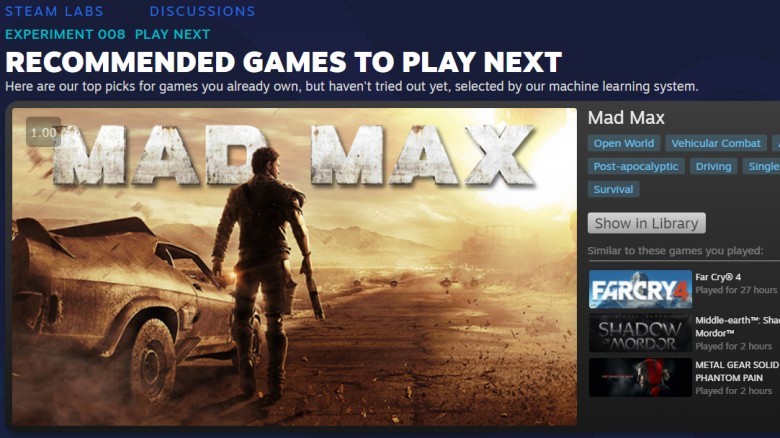 Steam, Oyun Önerilerinde Bulunan 'Play Next' Özelliğini Kullanıcılara Sundu