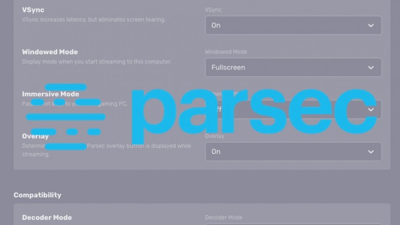 Parsec Gaming Tüm Gelişmiş Yapılandırma Seçenekleri – Gelişmiş Ayarlar