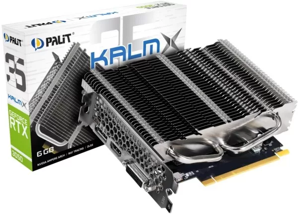 Palit, Pasif Soğutma Sistemi ile GeForce RTX 3050 6 GB KalmX Video Kartı piyasaya sürdü.