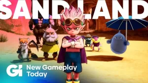 Sand Land oyununda yeni bir özel video, patronla savaşı gösteriyor.